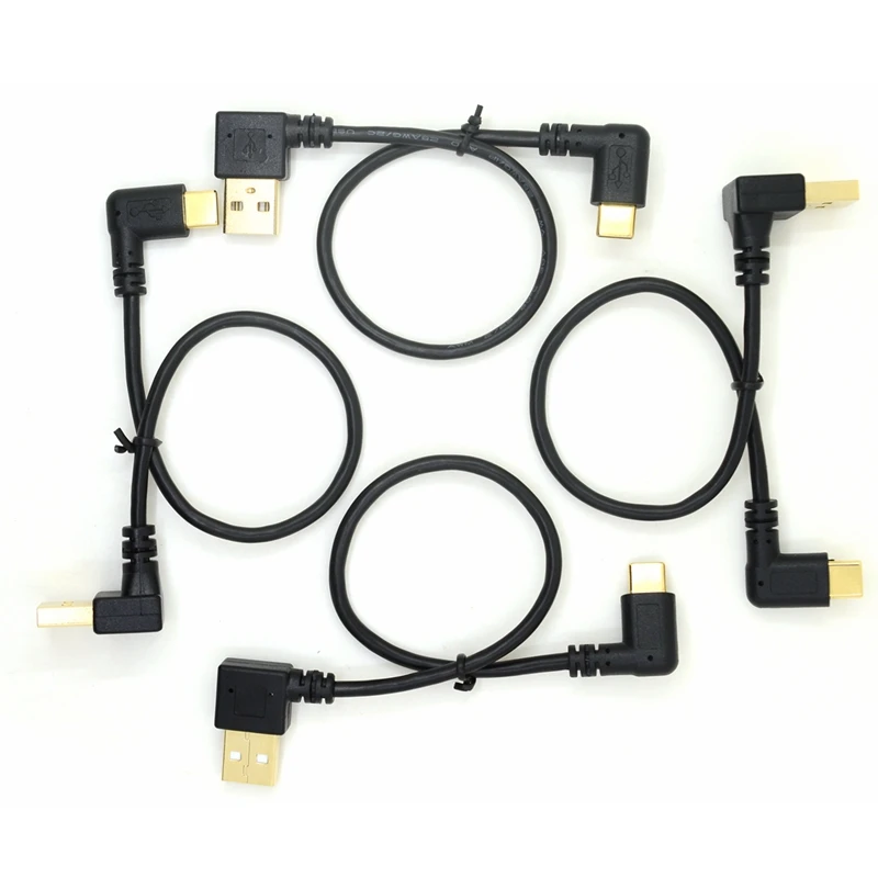 Кабель USB Type C для быстрой зарядки кабель и передачи данных под углом 90 градусов 25