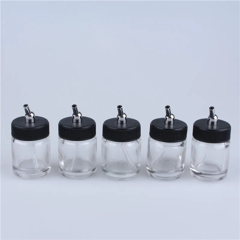 Бесплатная доставка Аэрограф аксессуары 3 шт стеклянные банки/бутылки для