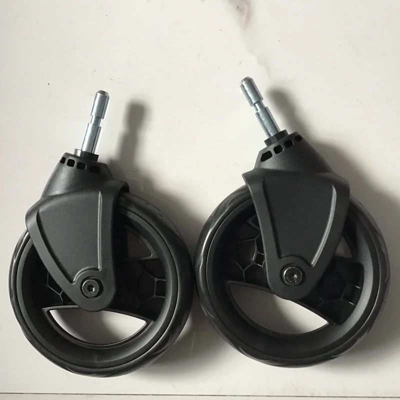 front 1 pair Оригинальная коляска donna, сменные колеса, передние колеса, задняя коляска, резиновые колеса, аксессуары для детской коляски - Цвет: front 1 pair