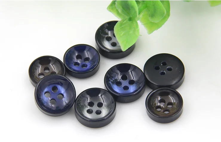 10pcs/lot Resin button sapphire brown four-eye bowl-shaped resin pearl men and women fashion shirt cardigan | Дом и сад