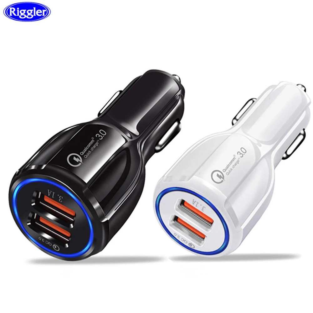 QC3.0 автомобильное USB зарядное устройство двойной USB порт телефон зарядное устройство для iphone samsung Xiaomi планшет универсальный