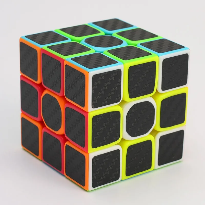 cube 3X3 3x3x3 наклейка из углеродного волокна скорость магические кубики головоломка игрушка для детей подарок игрушка для молодых взрослых инструкция Профессиональный Кубик Рубика - Цвет: cube 3X3