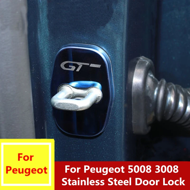 4 шт. для peugeot 5008 3008 автомобильный Стайлинг нержавеющая сталь дверной замок крышка Пряжка Сделай Сам держатель двери защитная крышка