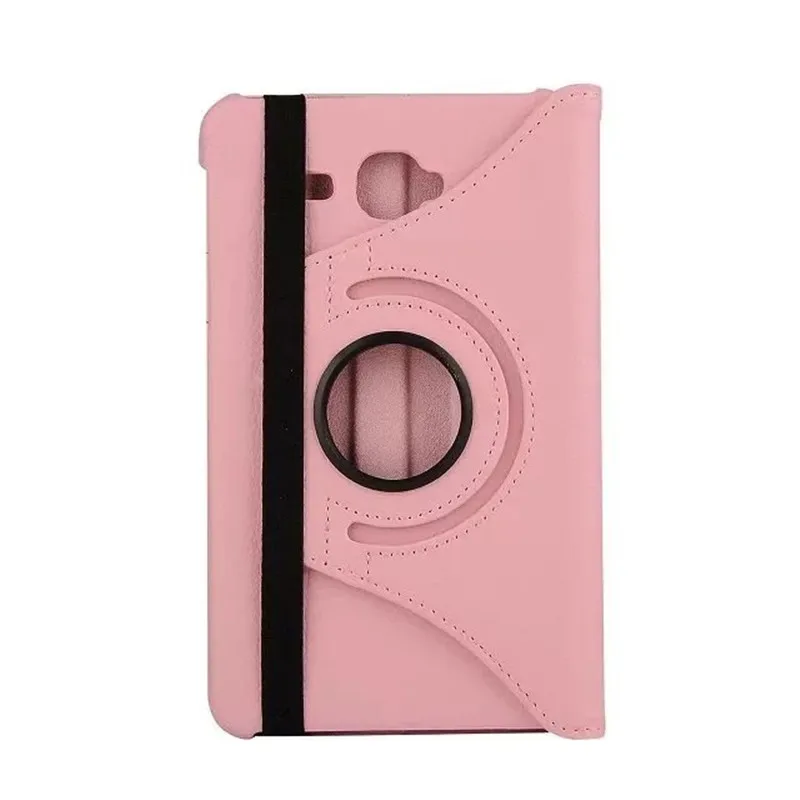 Pink 360 Вращающийся чехол для samsung Galaxy Tab A 7,0 T280 T285 SM-T280 SM-T285 из искусственной кожи чехол раскладной стенд Смарт Cove - Цвет: Pink