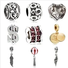 Btuamb простой стиль резной цветок Любовь Сердце животное сплав хрустальные бусины подходят для браслетов Пандоры и браслетов женщин DIY Изготовление ювелирных изделий