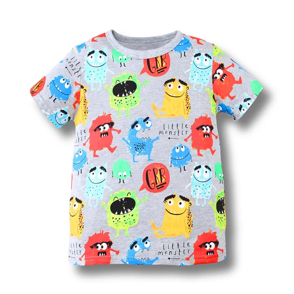 

Boys Tops Summer 2018 Brand Children T shirts Boys Clothes Kids Tee Shirt Fille 100% Cotton Character Print Baby Boy Clothing