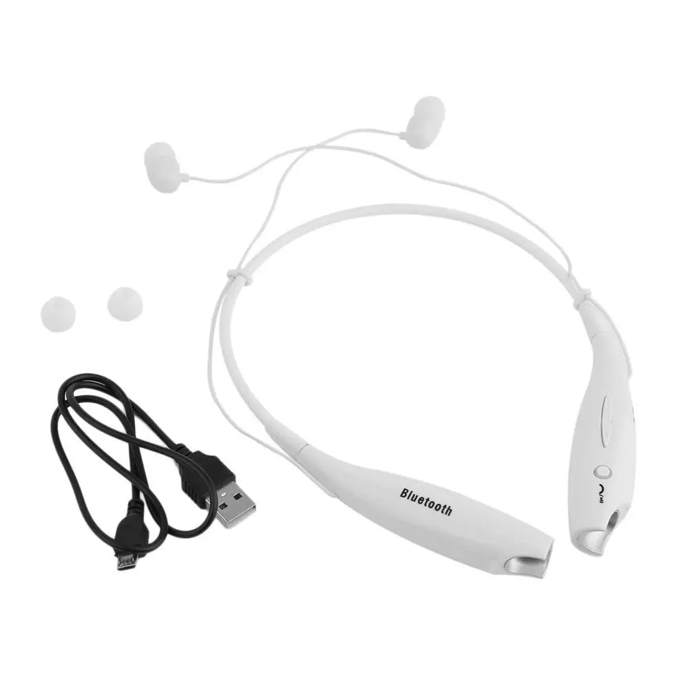 White HV800, Спортивная стерео bluetooth-гарнитура, беспроводные наушники, наушники с шейным ремешком, стильные наушники, Bluetooth, для мобильного телефона - Цвет: White