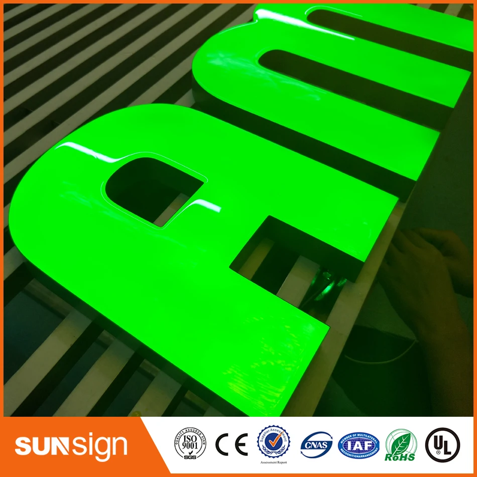 Заказчик Водонепроницаемость эпоксидная смола светодиодные буквы знаки