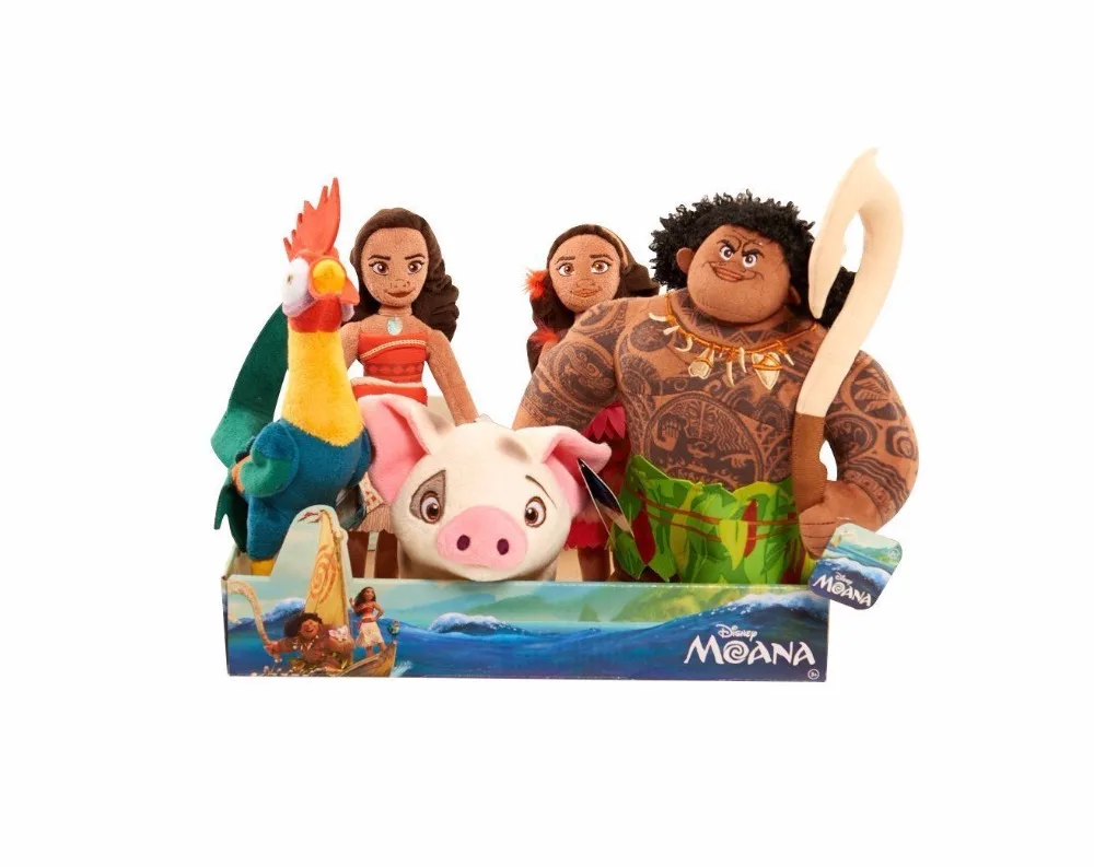 Новая Подлинная мягкая плюшевая игрушка Moana Maui Heihei для поросенок Пуа из