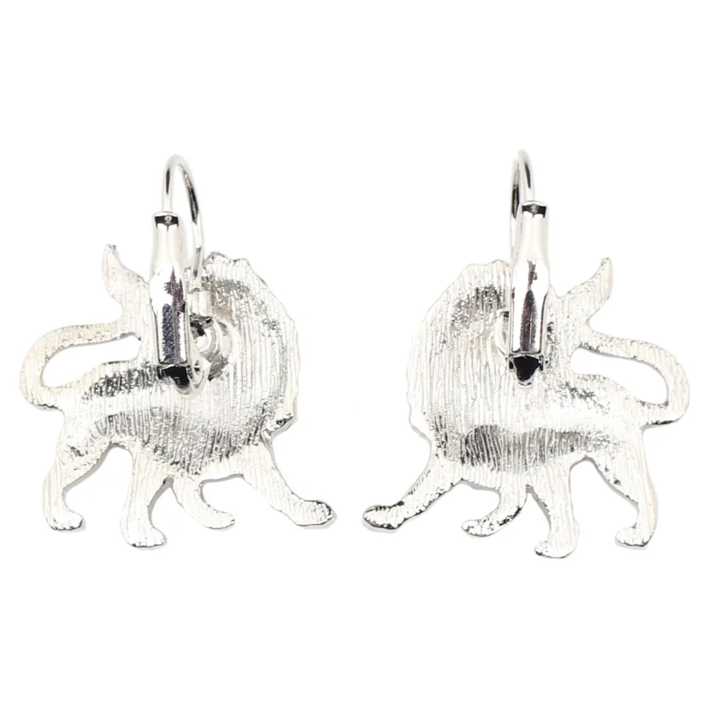 Серьги с изображением Льва-гвоздик WEVENI из эмалированного сплава в джунглях