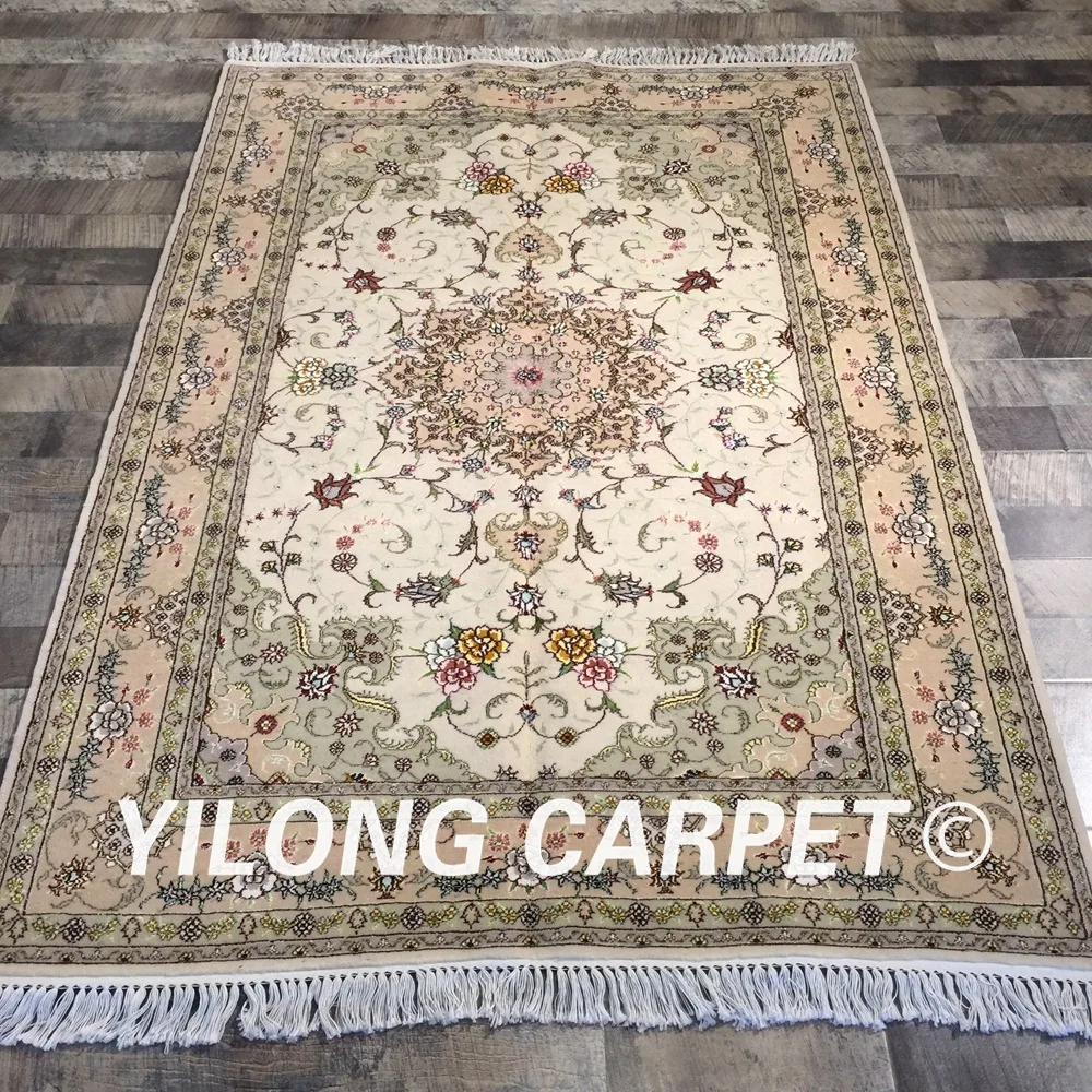 Yilong 4 'x 6' элегантный турецкий ковер с узлом ручной работы Восточное изысканное