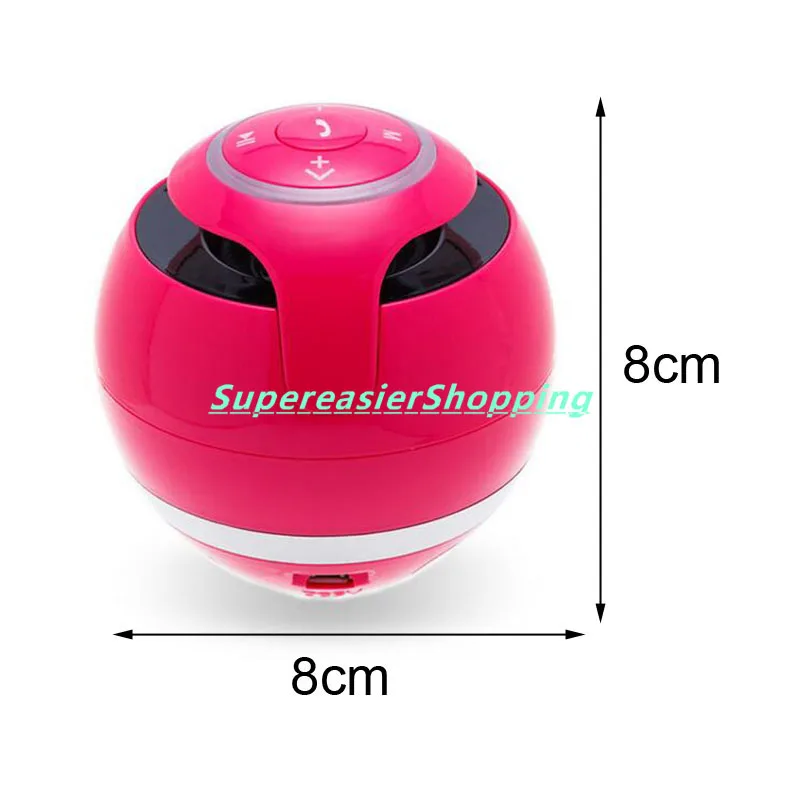 Portable Wireless Bluetooth Mini Ball Speakers Stereo Sound Box TF AUX FM Mic Hands-free For Smartphone GPS Tablet PC 20pcs/lot |