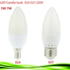 1 шт., светодиодная энергосберегающая лампа-свеча E14, 5 Вт, 7 Вт, E14, E27, 220 В