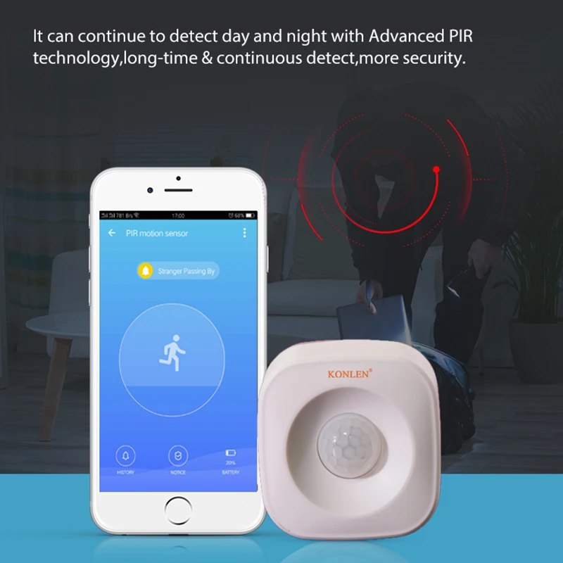 Wi-Fi датчик движения Беспроводной Потолочный ПИР сигнализация человеческого тела инфракрасный детектор безопасности Smart APP Push Alarm Alexa Google Home IFTTT