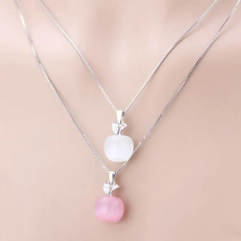 Ruifan, кошачий глаз, опал, 925 пробы, Серебряная коробка, цепочка, ожерелье для женщин, циркон, подвеска, ожерелье, модные ювелирные изделия, аксессуары YNC017