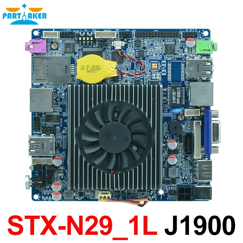 Безвентиляторная тонкая мини ITX материнская плата с 6* USB 2* COM VGA LVDS Intel J1900 Встроенная Промышленная материнская плата STX-N29_1L