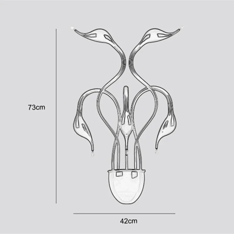 Современная светодиодная настенная лампа в виде лебедя креативный дизайн