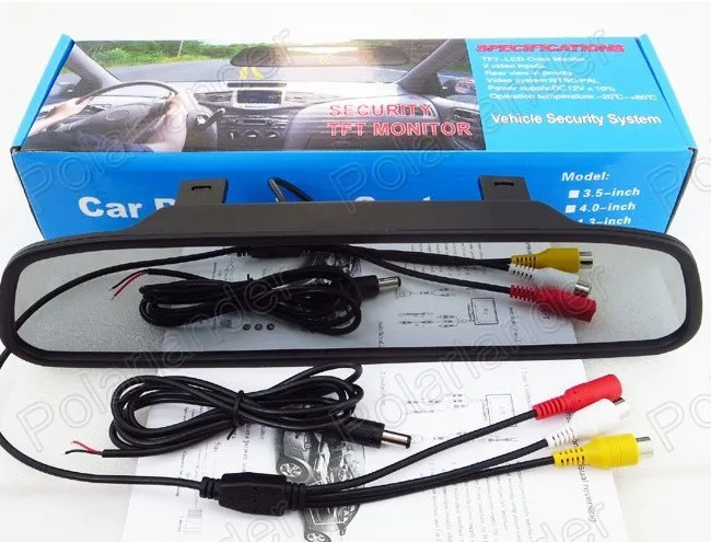 

4.3 inch 640x272 Car rear reverse mirror for Backup Rear view Camera DVD reversing priority 2ch AV in TFT LCD Monitor