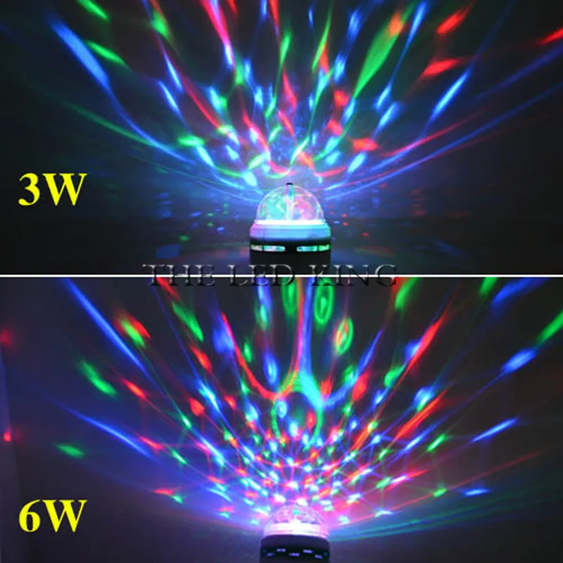 Светодиодная лампа E27 RGB 3 Вт 6 9 волшебный цветной проектор автоматический
