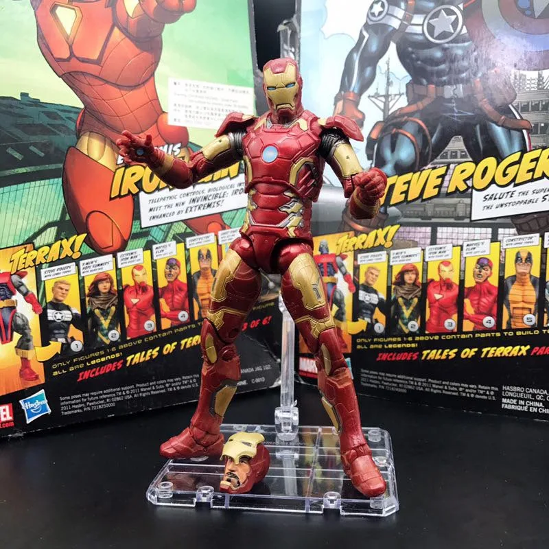 MK43 B Marvel Legends Капитан Америка и Железный человек MK43 MK42 золото-черный броня " свободная фигурка - Цвет: MK43 B