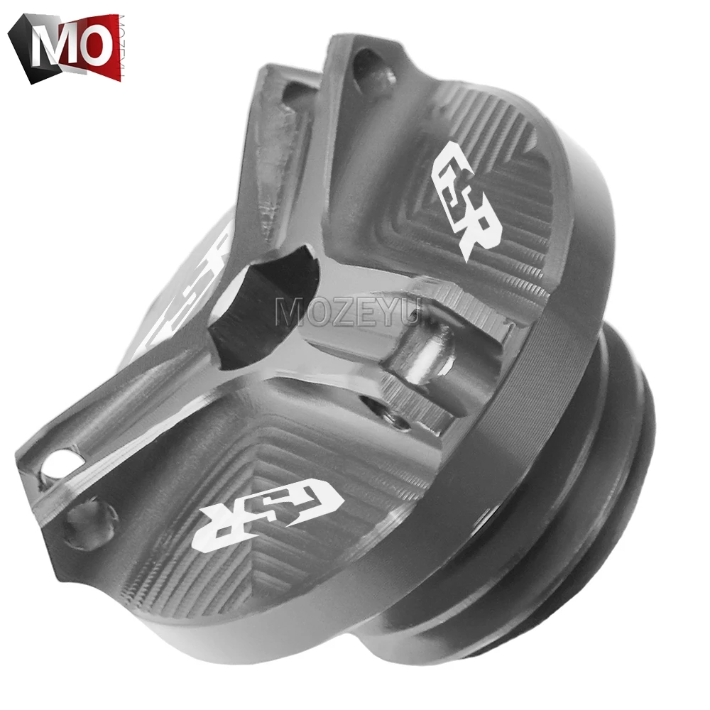 M20x2.5 Gray M20* 2,5 Мотоцикл с ЧПУ Алюминиевый моторный масляный наполнитель крышка отстойник крышка винта крышка бака гоночные болты гайка для Suzuki GSR 600 750 - Цвет: M20x2.5 Gray