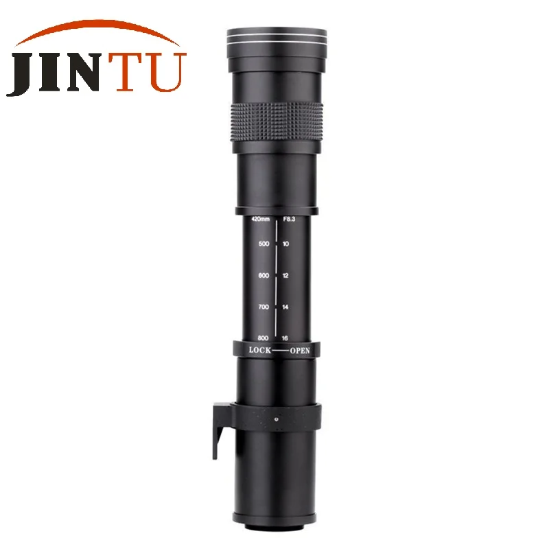 Телеобъектив JINTU 420 800 мм 1600 f/8 HD + телеобъектив 2X для NIKON D5200 D5600 D3300 D90 D3200 D3400 D7100