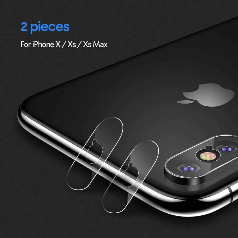 For iphone X XS Max Benks KR 0,15 мм 2 шт. задняя Сапфировая Защитная пленка для объектива камеры закаленное стекло для iPhone 7 8 plus X Xs Max Xr - Цвет: For iphone X XS Max