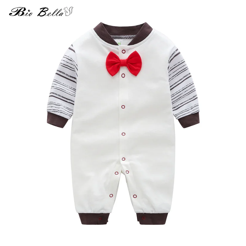 

Джентльменские комбинезоны для маленьких мальчиков с бантом; Осенний комбинезон с длинными рукавами и круглым вырезом; Комбинезон для маль...