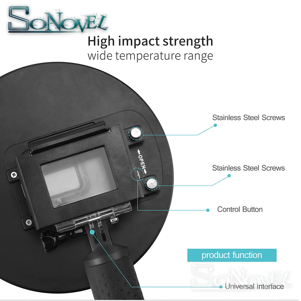 6 inch Diving Dome for Gopro Hero 7 5 Black Action Camera With Waterproof Case Go Pro Lens Port GoPro Accessory | Электроника