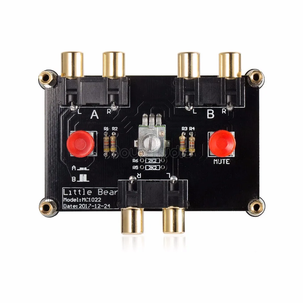 Douk Audio Little Bear Mini 2 полосный стерео L/R RCA аудио пассивный селектор переключатель
