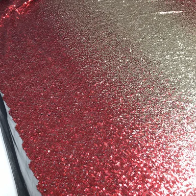 Red gold 1 ярд градиент цвета 3 мм блестки ткани для женщин длинные халаты вечернее платье 5 цветов красный, золотой, зеленый, синий, черный - Цвет: Red gold