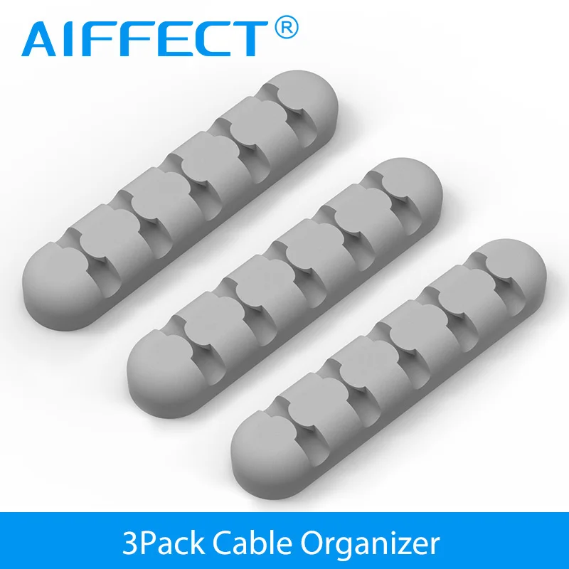 AIFFECT 3 шт. силиконовый кабель для намотки провода Органайзер кабеля наушников