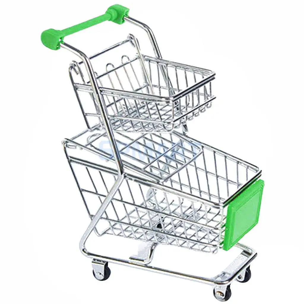 Мини тележка для покупок с двумя ярусами желтая|trolley toy|shopping trolley toyshopping cart toy |
