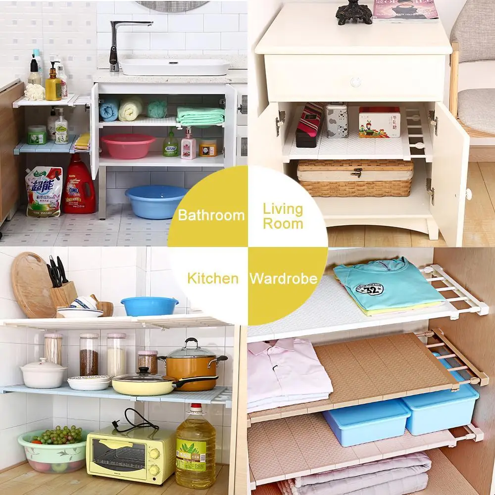 Регулируемый стеллаж для хранения полка многослойный сепаратор телескопическая