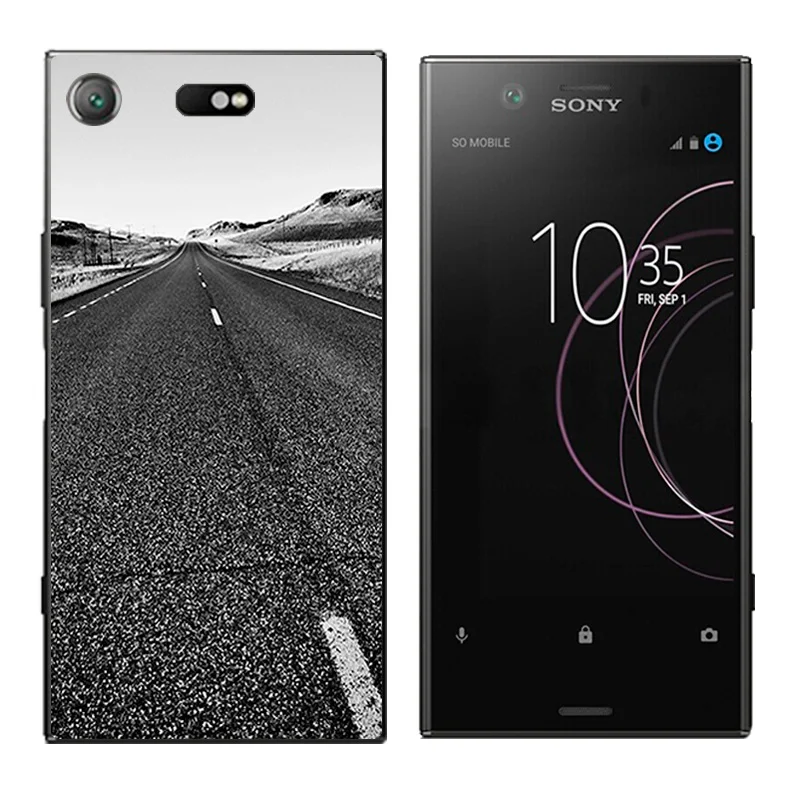 4 6 'чехол для Sony Xperia XZ1 компактные Чехлы телефона Кот пейзаж печать Coque Z1 Compact