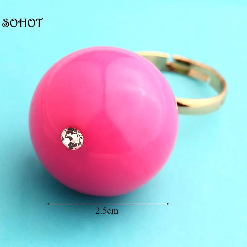 SOHOT очарование уникальный дизайн Большой акриловый шар Стразы коктейльное