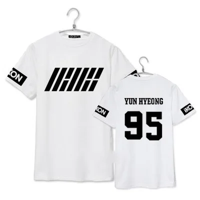 Летняя свободная футболка с надписью IKON BI WELCOME BACK Album MH631|Футболки| |