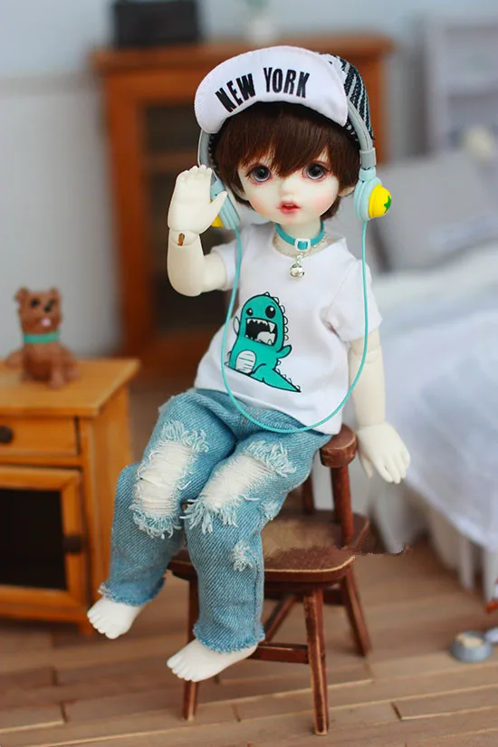 1/6 BJD кукла ретро джинсы с отверстиями для YOSD BB Аксессуары кукол SD кукольные Брюки