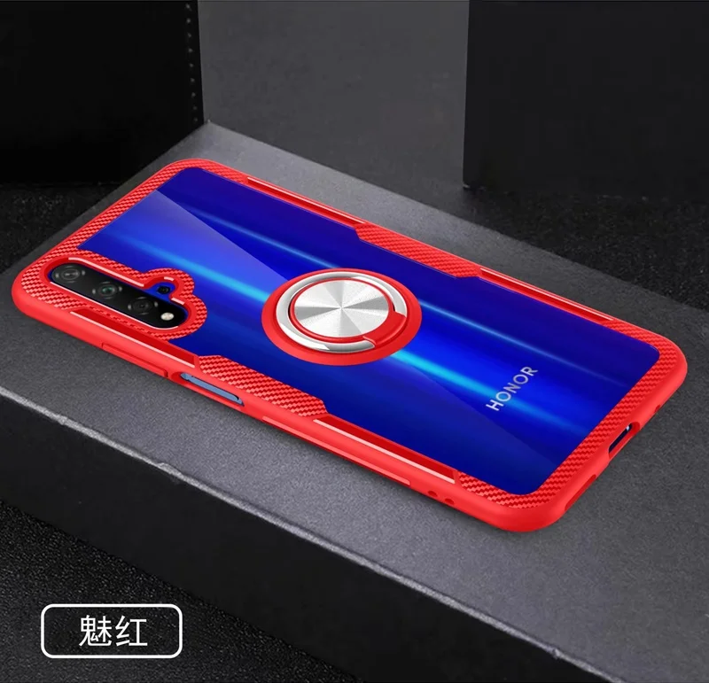 Чехол для huawei honor 20 чехол honor 20 Pro прозрачный Стенд для колец на палец Магнит мягкий чехол для huawei honor 20 pro Чехол kimTHmall