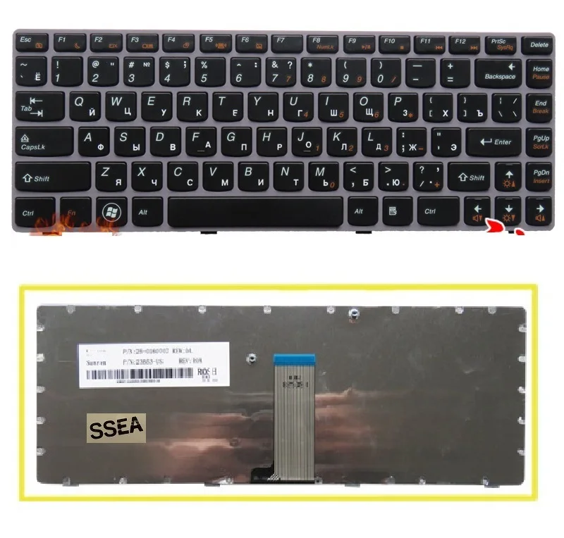 

SSEA New RU Keyboard For LENOVO Z470 Z470AX Z470K Z470G Z475 Z370 Z375 Laptop Russian Keyboard
