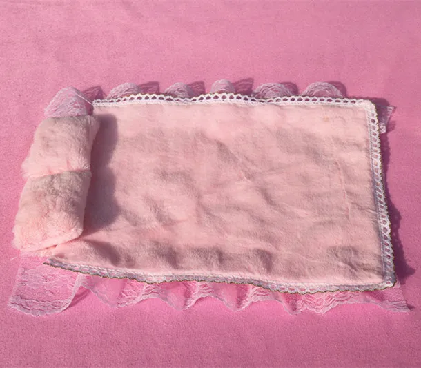 Высокое качество Аксессуары для кукол мебель розовое одеяло + подушка (кровать