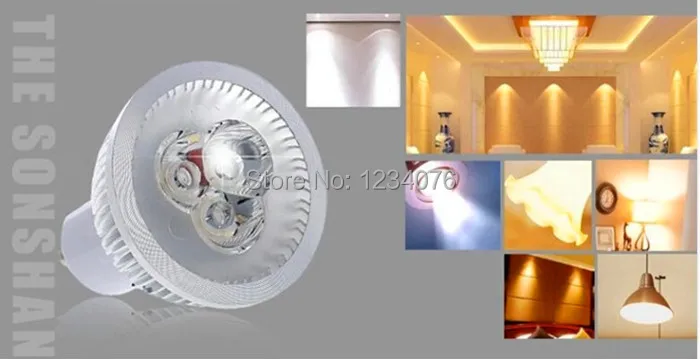 10 шт. CREE Светодиодные лампы E14/GU10/E27/MR16 AC85-265V3 * 3 Вт 9 светодиодные прожектор