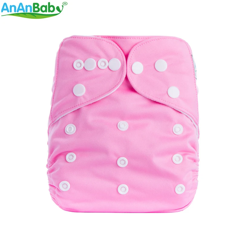 AnAnBaby тканевые подгузники для детей, одноцветные многоразовые и водонепроницаемые и дышащие детские моющиеся подгузники, подходят для 3-15 кг Серии A