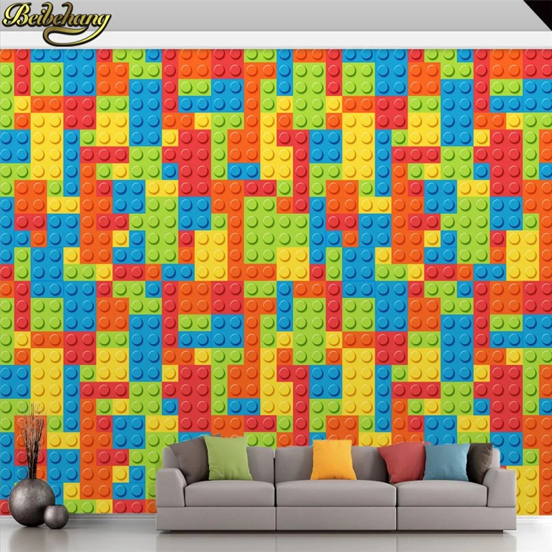 3D фотообои для гостиной кирпичи Lego детская комната спальня игрушка настенное