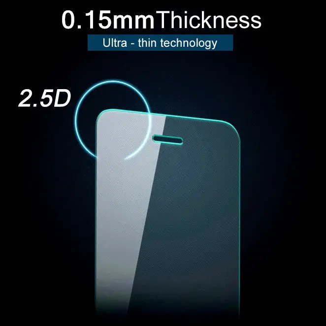 Ультратонкая защитная пленка из закаленного стекла 2.5D премиум класса 0 15 мм 9H для