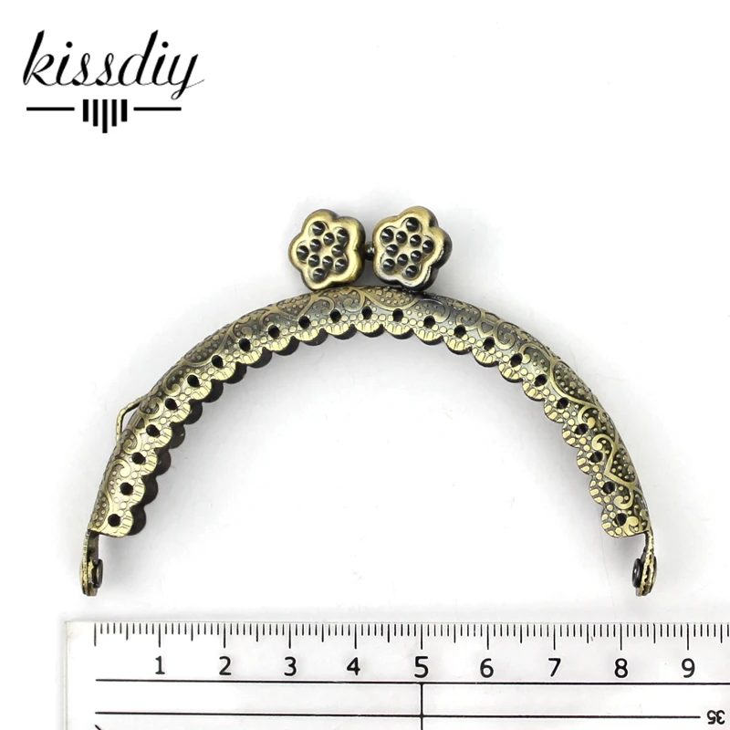 KISSDIY 10 шт. 8 5 см цветок Винтаж бронза сцепления портмоне дуги lcae металлический