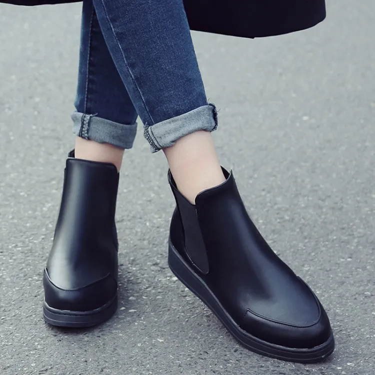 2017 Botas Mujer женская обувь модные мотоботы Mulheres Martin Outono Inverno De Couro женские ботинки X79