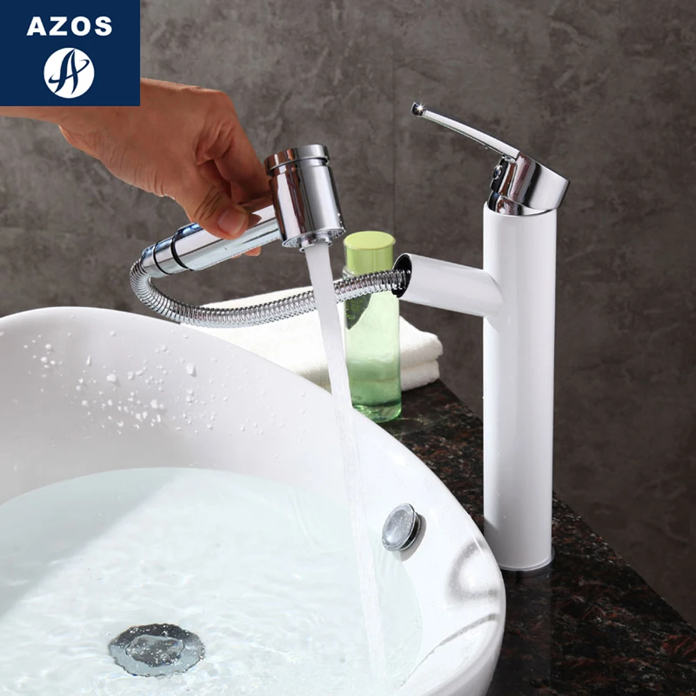 Смеситель для ванной комнаты с одной ручкой Поворотный душа Носик сосуд Раковина