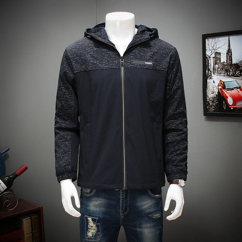 8XL 7XL 6XL 2018 New Mens Autumn Jackets And Coats Classic Casual Long Stand Collar Jacket Free Shipment Black Blue Top |