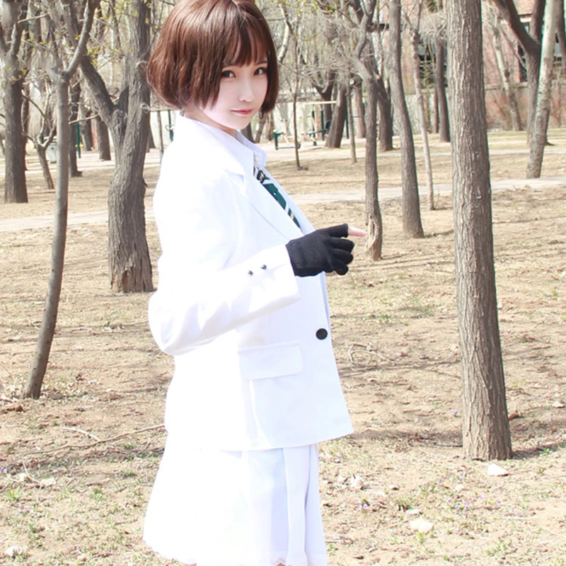 PUBG костюмы для косплея женский милый белый костюм школьная форма пальто рубашка